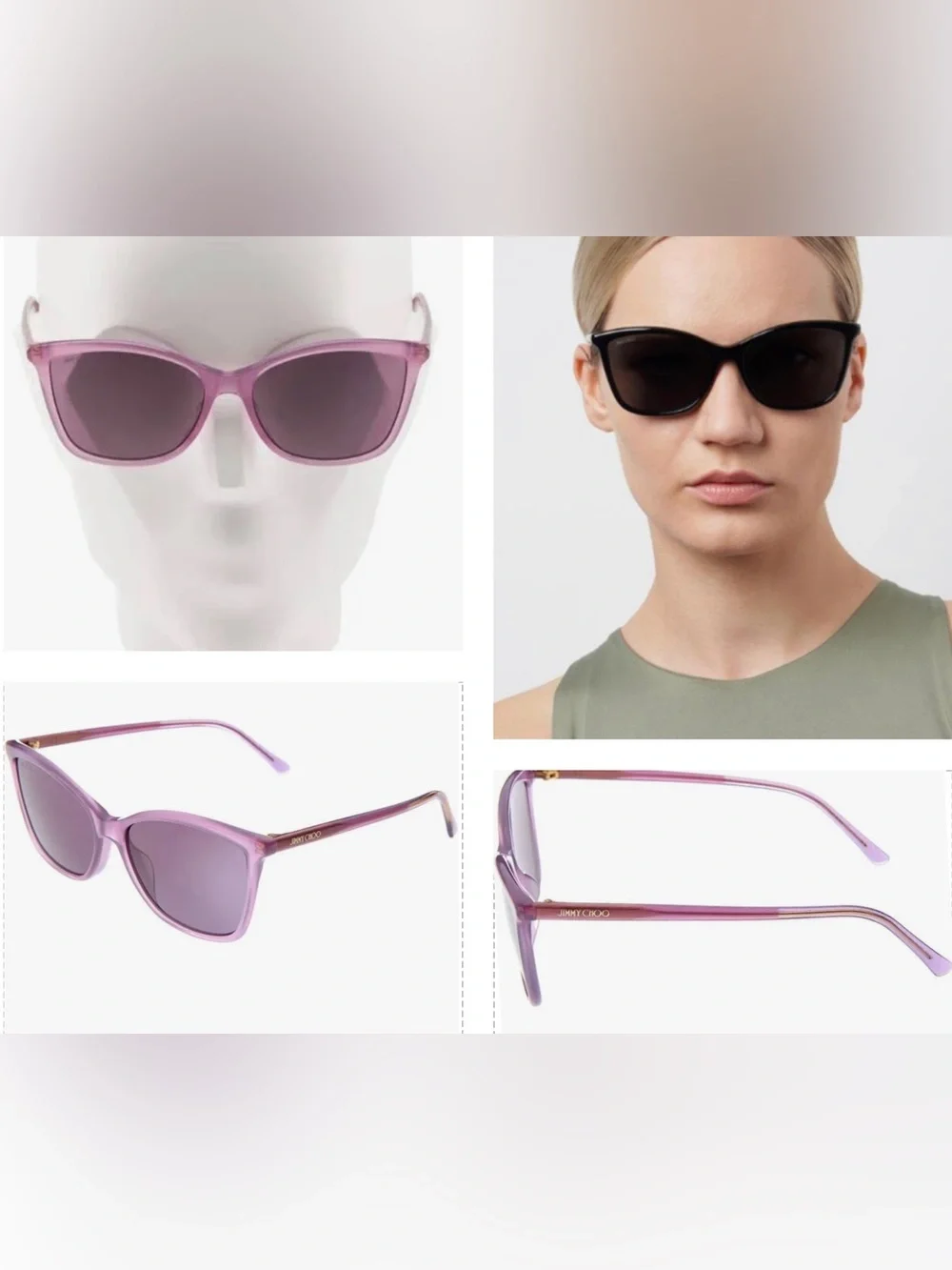 Jimmy Choo Lavender Cat-Eye Sunglasses